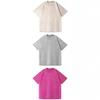 Heavy gram washed old pure cotton short sleeves American retro style men and women with the same summer trendy brand