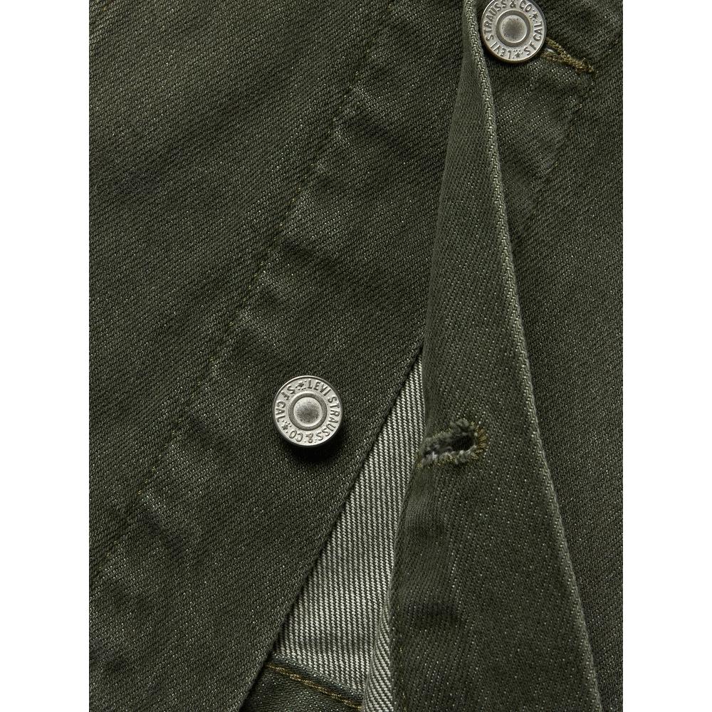 Levis Denim Wanderer Series FW24 Denim Wanderer Series Lapel Loose Straight Long Sleeve Denim Jacket Men Jackets Green 0015E-0008