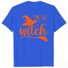 Im His Witch Im Her Boo Matching Couple T Shirts Halloween Ghost Witch Hat Broom Graphic Tees Party Outfit For Unisex Unisex