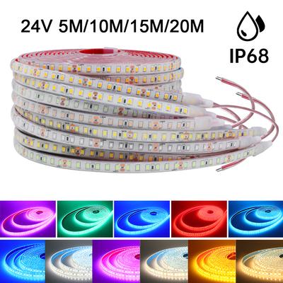 IP68 Waterproof LED Strip Lights 24V 2835 120Leds/m Warm Natural White Red Green Blue Flexible Lus Led Tape Underwater Decor