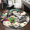 1pc Hunter X Hunter Anime Characters Round Carpet - Office Chair Mat, Non-Slip Rug for Home Decor, Living Room
