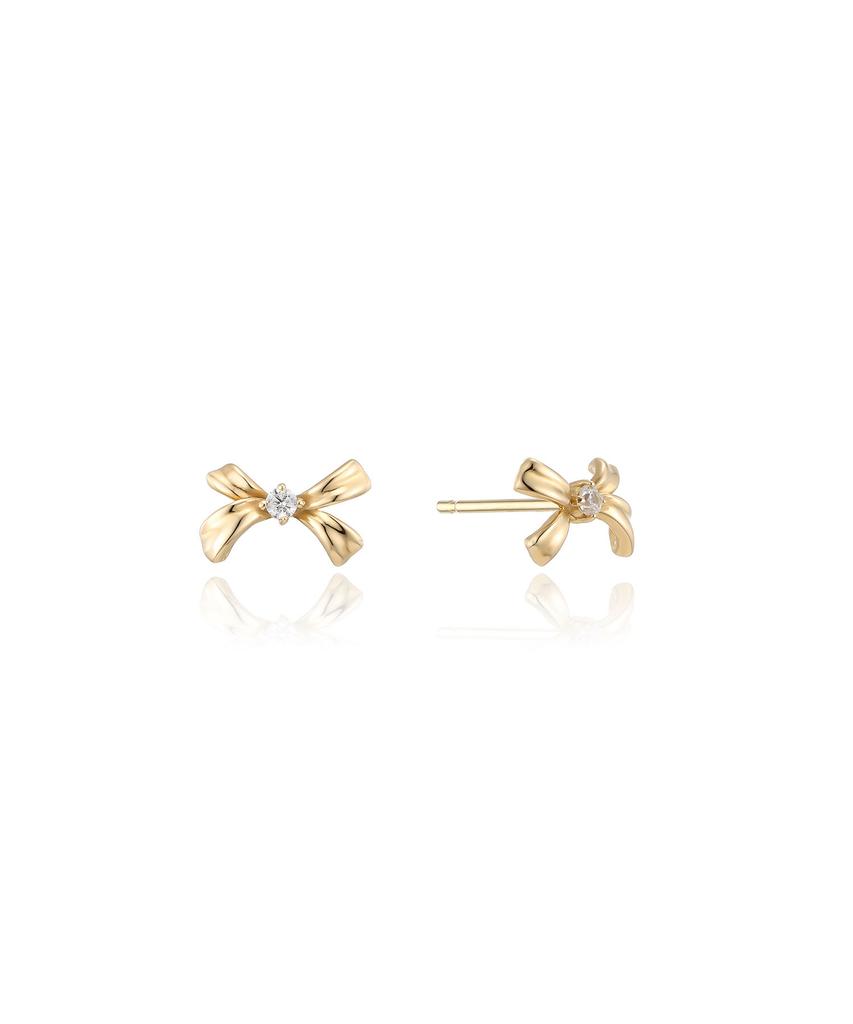 Lloyd Petit Ribbon 14K Gold Earrings Lpfp1024G