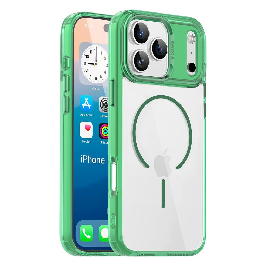 For iPhone 17 Pro Magnetic Case Compatible with MagSafe TPU PC Clear Phone Cover