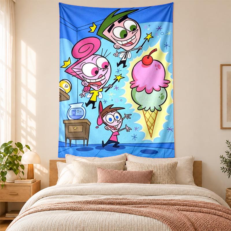 Fairy oddparents Tapestry highquality for decorating living room bedroom dorm walls ideal as bedroom wallart orholiday gift