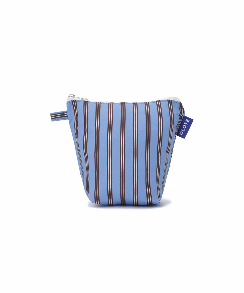 Clote Standing Pouch - Striped Dark Blue