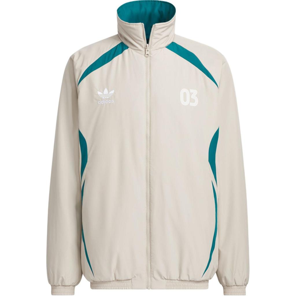 Adidas Originals Adcrev FW24 Pad TT Retro Warm Wendbar Gestreift Locker Langarm Baumwolljacke Herrenjacke Heritage-Blau JL8354