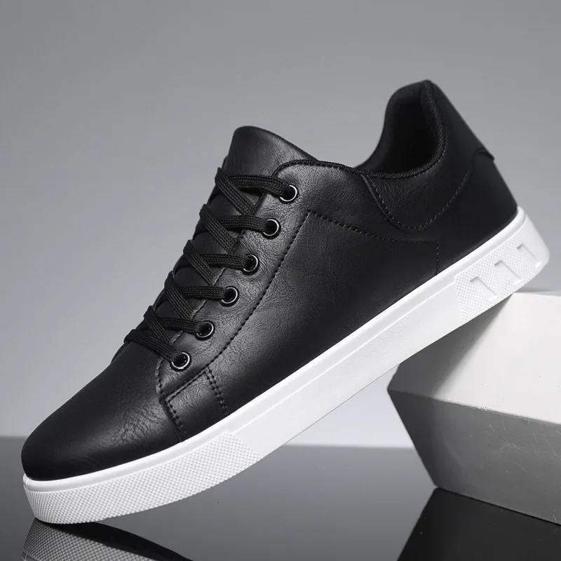 Men Casual Shoes Men Leather Shoes Man Luxury Sneaker Non-slip Soft Soled Breathable Loafers Slip On Driving Shoes Big Size 4748