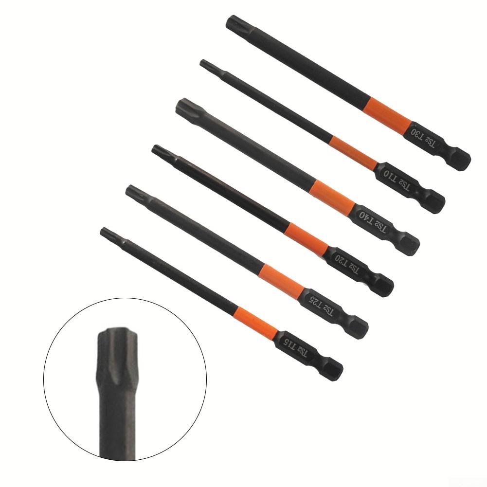 Praktický šroubovák Bit Silver T10-T40 1/4 palcová šestihranná hlava