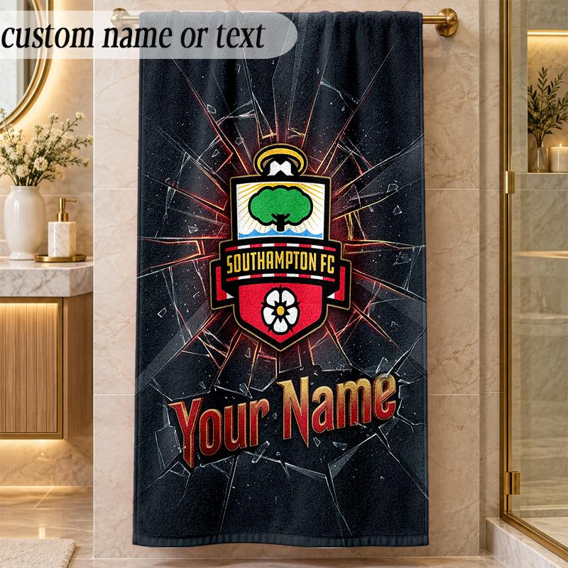 Beach TowelSouthampton FC Custom Name Text Personalized Soft Towel for Beach Pool Indoor Home Decor Gift