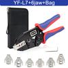 YF-L7 Hand-Powered Coaxial Ratchet Crimp Kit with 6 Replaceable Jaws  Customizable Tool Sets for RG Cable RF Connectors