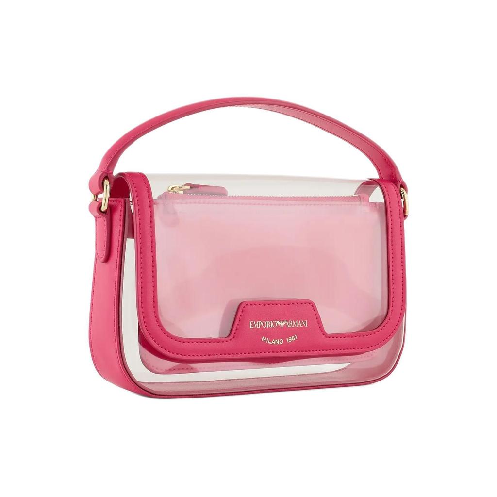 Emporio Armani Flip Closure Detachable Shoulder Strap PVC Mini Crossbody Handbag Women Handbag Magenta Y3H294-YWS5B-80746