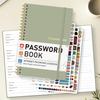 A5 Passwortbuch Spiralgebunden Login-Organizer Mit Stickern Elastischer Verschluss Twin-Wire Passwort-Logbuch