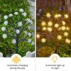 Romancte Outdoor Waterproof Cherry Blossom Multicolor Solar Garden Lights,Solar Cherry Blossom Lights Outdoor, for Outside Yard, Lawn, Patio, Pathway