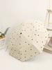 Ombrello da Bambina Carino con Stampa Pois Pieghevole Protezione Solare UV Automatico Pioggia e Sole Doppio Uso Ombrello da Sole