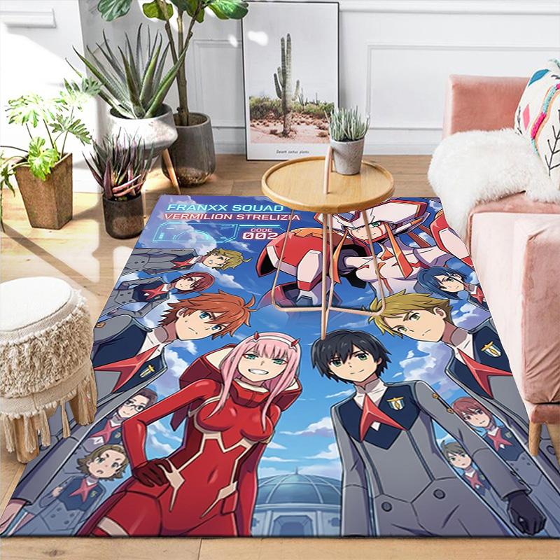 Darling in the FranXX Modern Area Rug Non-slip Washable Soft Floor Mat Home Room Decoration THW