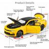 1:24 Camaro Revuelto Model Toy Car Metal Diecast Music Light Shock Absorption Models Linkage Steering Toys Collectible Item