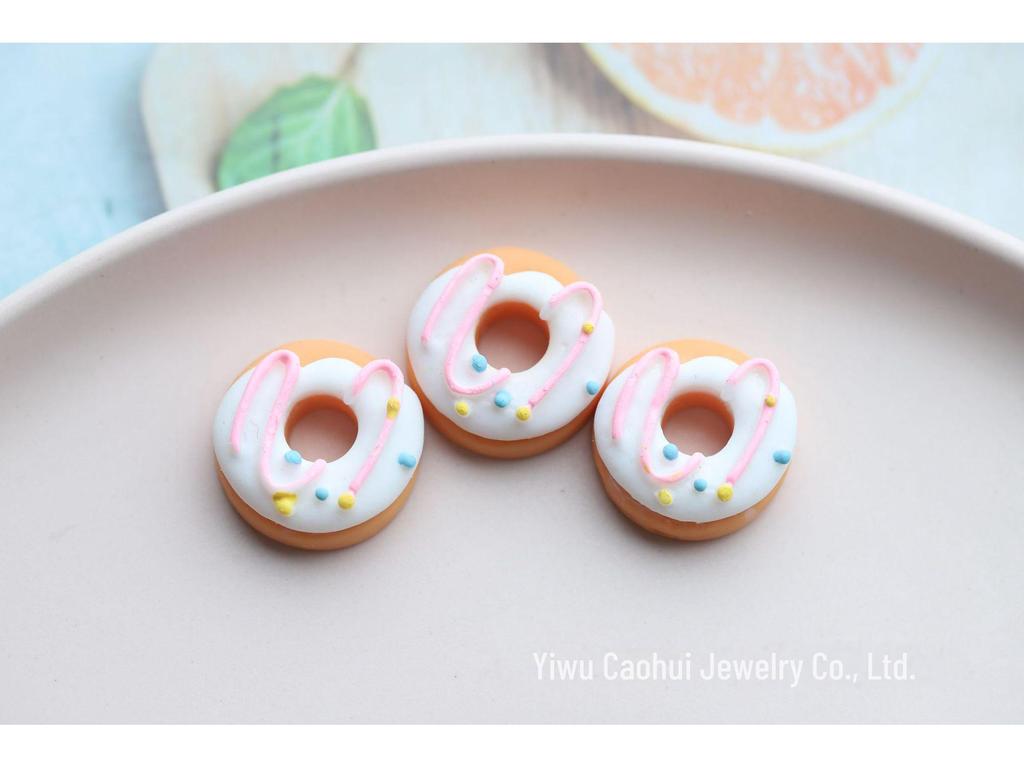 Handmade DIY Sweet Cream Donut Resin Jewelry Accessories Glue