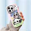For iPhone 15 14 13 11ProMax 14 15 16 Samsung S25 S24 S23 S22 Redmi 10 13 14C Cartoon Black Cat Silver Edge Soft Liquid Silicone Protective Casing