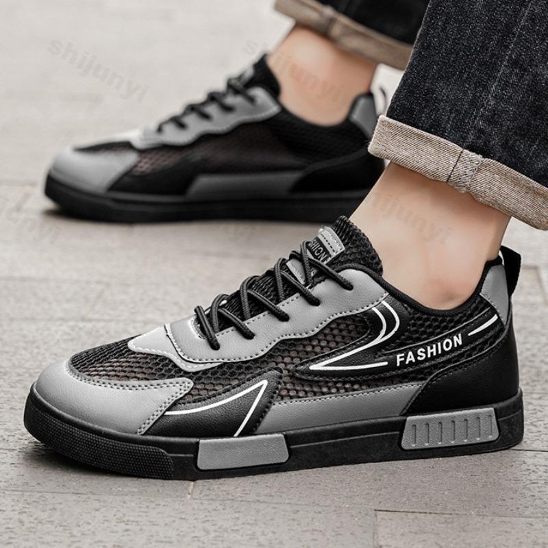 Sommer Herrenschuhe Netz Atmungsaktiv Bequem Rutschfest Outdoor Laufschuhe 2025 Studentenmode Vulkanisierte Skateboard Schuhe