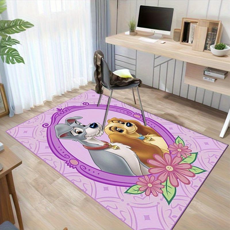 1pc. Lady and the Tramp Cartoon Rug Home Decorative Carpet for Living Room Bedroom Office Outdoor Gift Floor Mat Area Rugz0414210