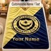 Flannel BlanketPortsmouth FC Custom Name Text Personalized Soft Warm Throw Blanket Home Decor Gift