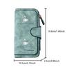 Bowknot goose print long zipper wallet large capacity card holder unisex clutch bag stylish zippered coin purse suitable for daily use perfect gift