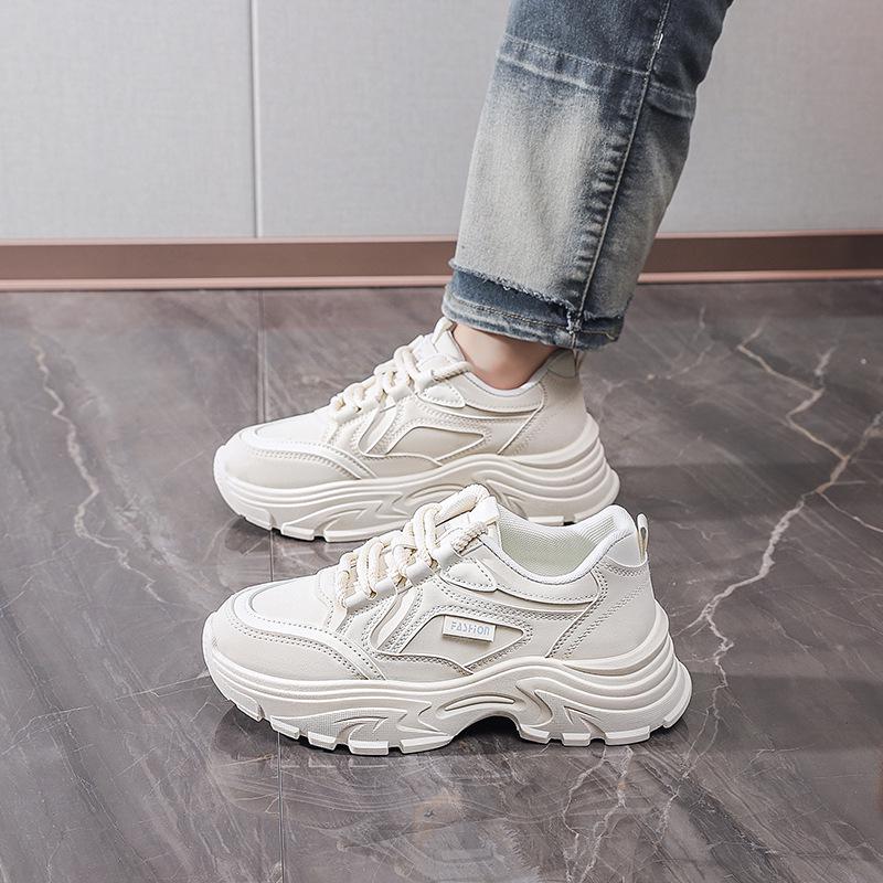 Autumn 2024 Women's Dad Sneakers - Korean Style, Versatile Thick Sole, Casual Student Shoes