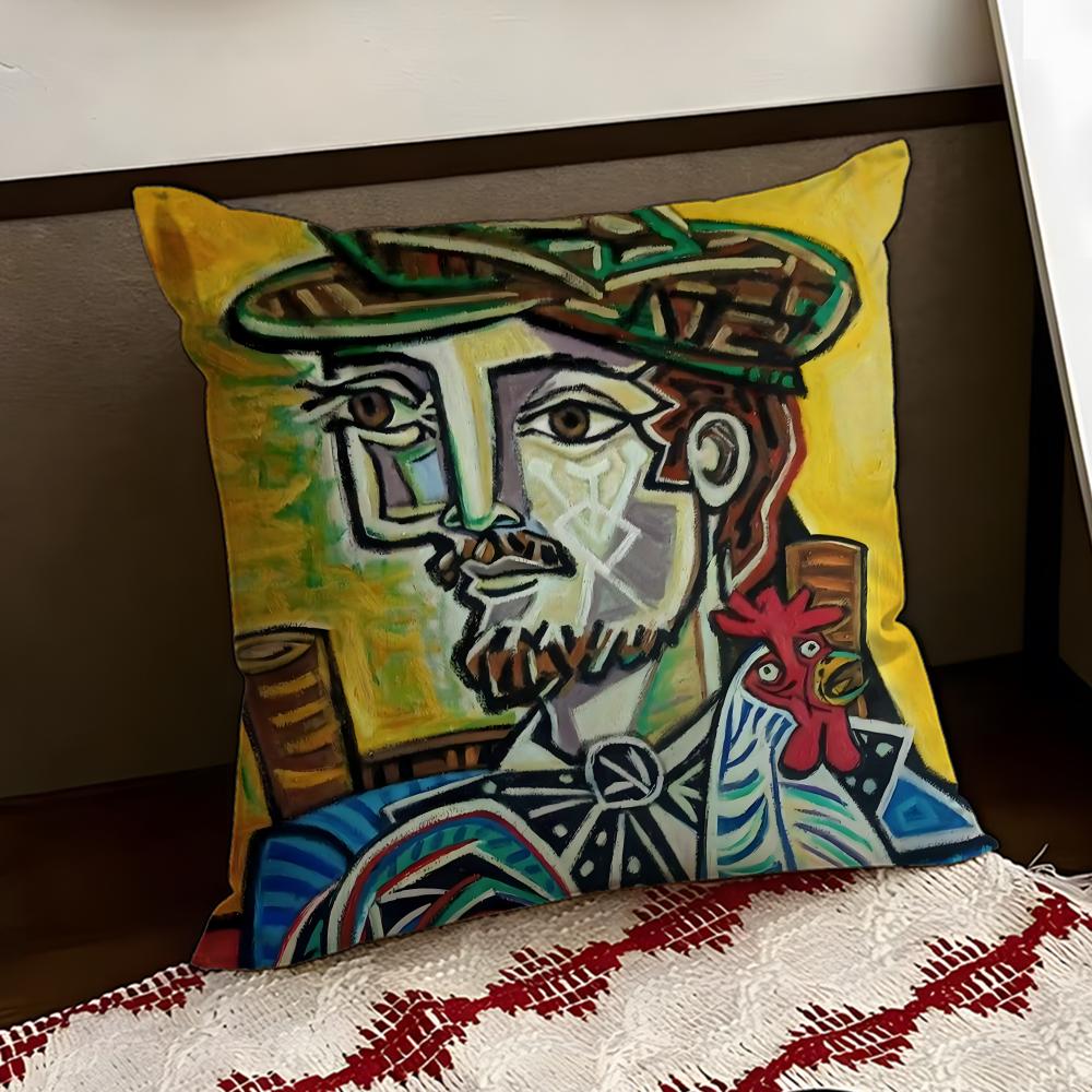 PPicasso Art Cushion Cover Reversible Soft Durable Pillow Cover Home  Car MultiScene Use for Daily Comfort