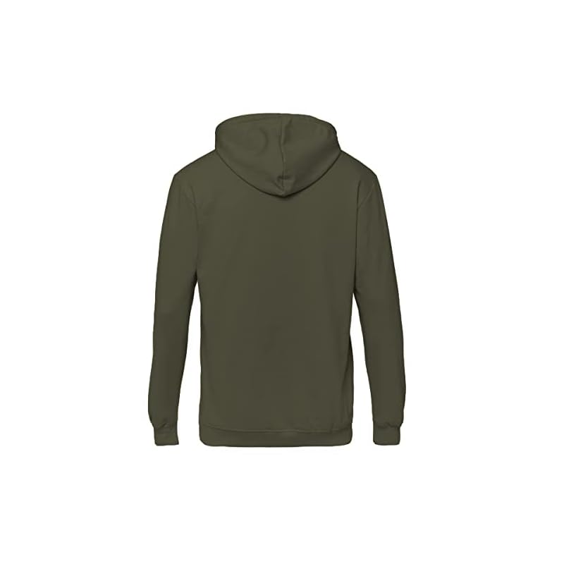 ADRO Men' Cotton Neck Hooded Sweatshirt (H22MWINNOL_Olive_M)