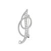 Alloy Letter Brooch with Embedded Crystals Elegant Alphabet Pin Suitable for Formal and Casual Wear Stylish Metal Letter Accessory