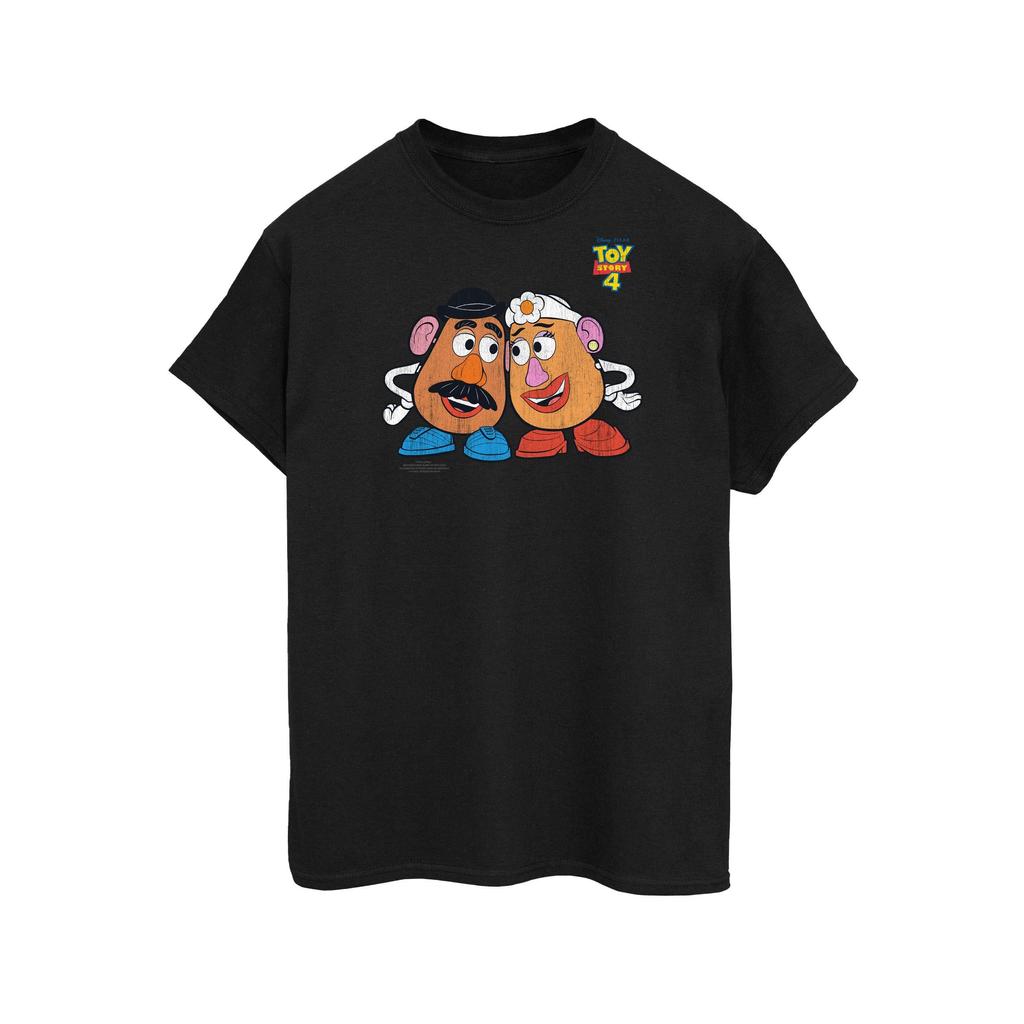 Disney Womens/Ladies Toy Story 4 Mr And Mrs Potato Head Cotton Boyfriend T-Shirt