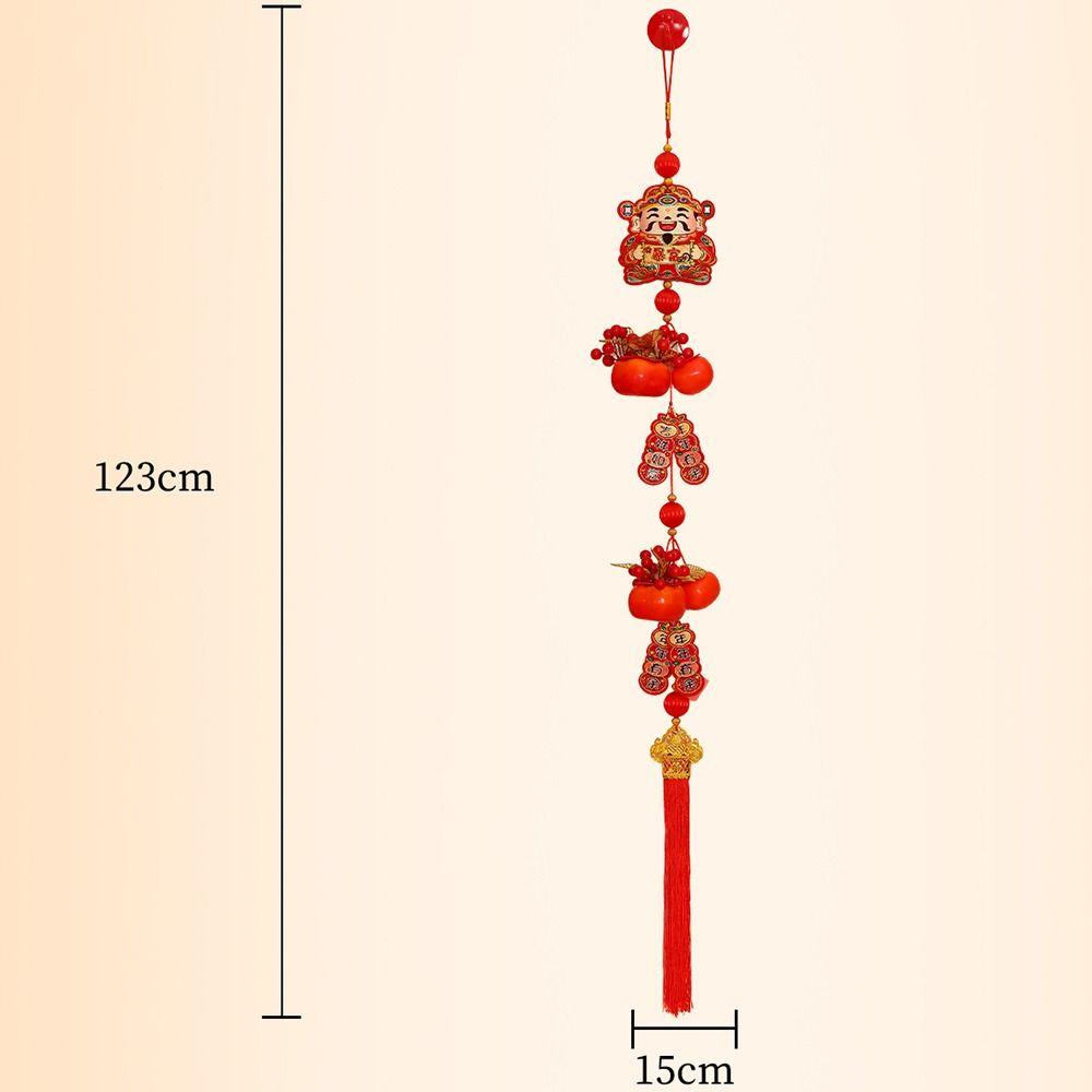 New 2026 New Year Pendant Year of the Horse Spring Festival Decor Red Lucky Flower Pendant for Living Room