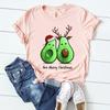 Happy Holiday New Year Christmas Theme Printed Short-Sleeve T-shirt