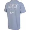 Nike Logo Print Crew Neck Short Sleeve T-Shirt With Drop Shoulder Men Tops Blue FV8405-493