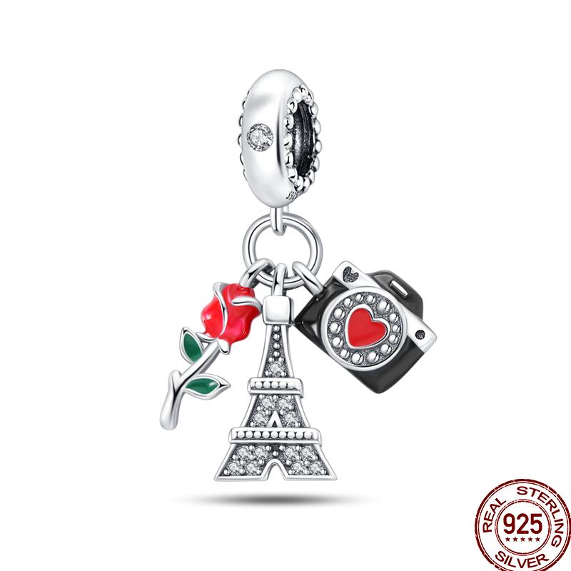 New Copper Lipstick High Heels Cosmetics Exquisite Fashion Beaded Beads Suitable For Pan Original Bracelet Diy