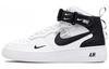 Air Force 1 Mid Top Kids' Skateboarding Shoes Black White Unisex AV3803-100