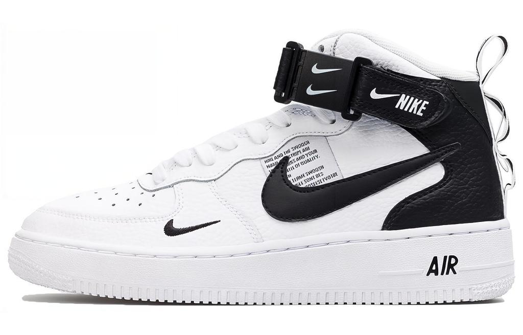 Kids' Sneakers Nike Air Force 1 Mid Utility White Black (GS) White/Tour Yellow-Black