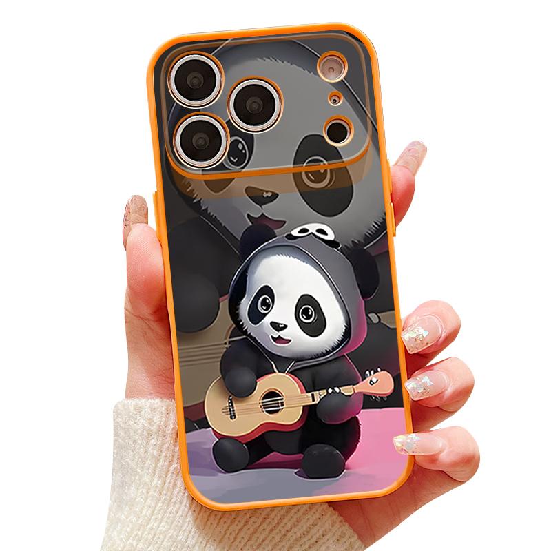 Guitar-playing Panda Case For iPhone 17 Pro Max Magnetic For Magsafe Skin Feeling Cover For iPhone 16 15 14 13 Pro Max
