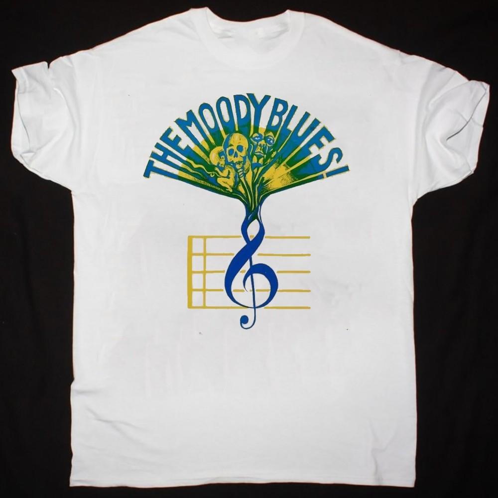The Moody Blues Band White TShirt Cotton For Men Women KK983 Unisex T-Shirt L