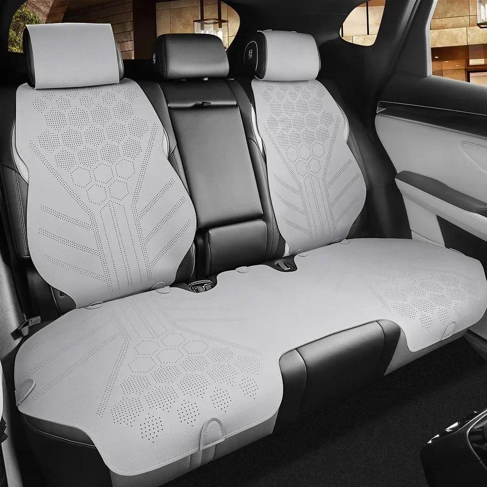 Universal All Seasons Car Seat Cover Breathable Perforated Suede Seat Anti-slip Protective Cushions Luxury Car Suede Seat Cover