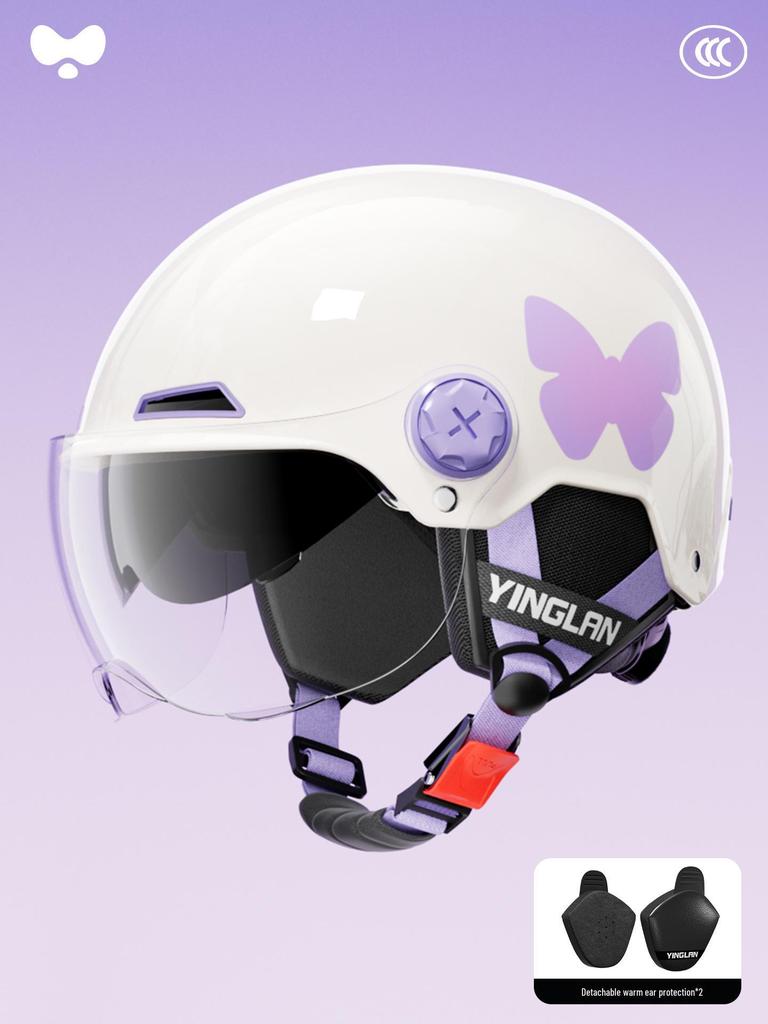 3C Certified Women's Electric Vehicle Helmet: Retro, All-Season, Winter Warmth for Motorcycles & Scooters