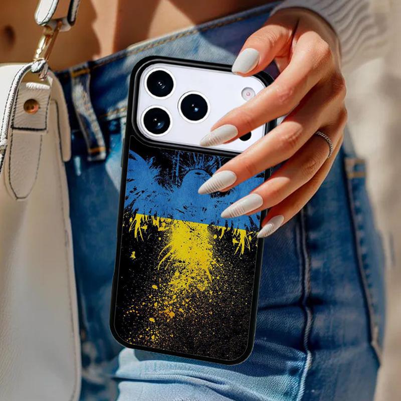 

U-kraine Flag Art Phone Case For iPhone 17 Air 14 15 13 12 Max Cover For Apple 16e 11 Pro Max Plus Coque iPhone 13pro max