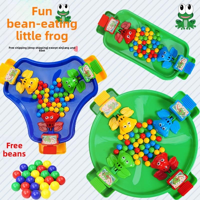Frog Eating Beans Family Interactive Desk Game With Plastic Material For Kids And Teens