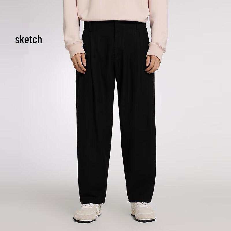 

Men s Casual Loose Wide-Leg Suit Pants S
