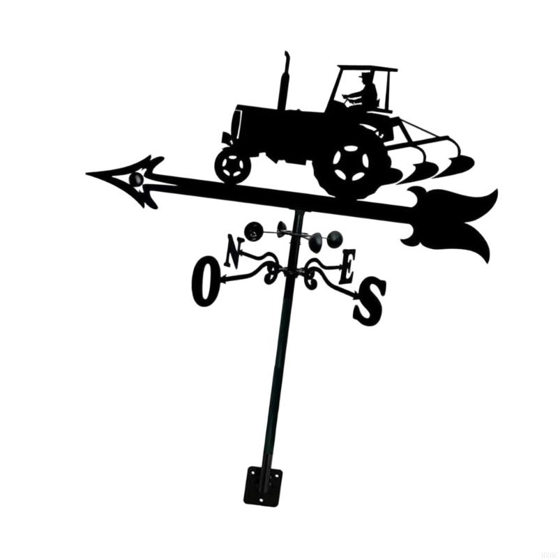 Iron Rooster Metal Weather Vane Family Name Wind Direction Light Weather Roof HX6C