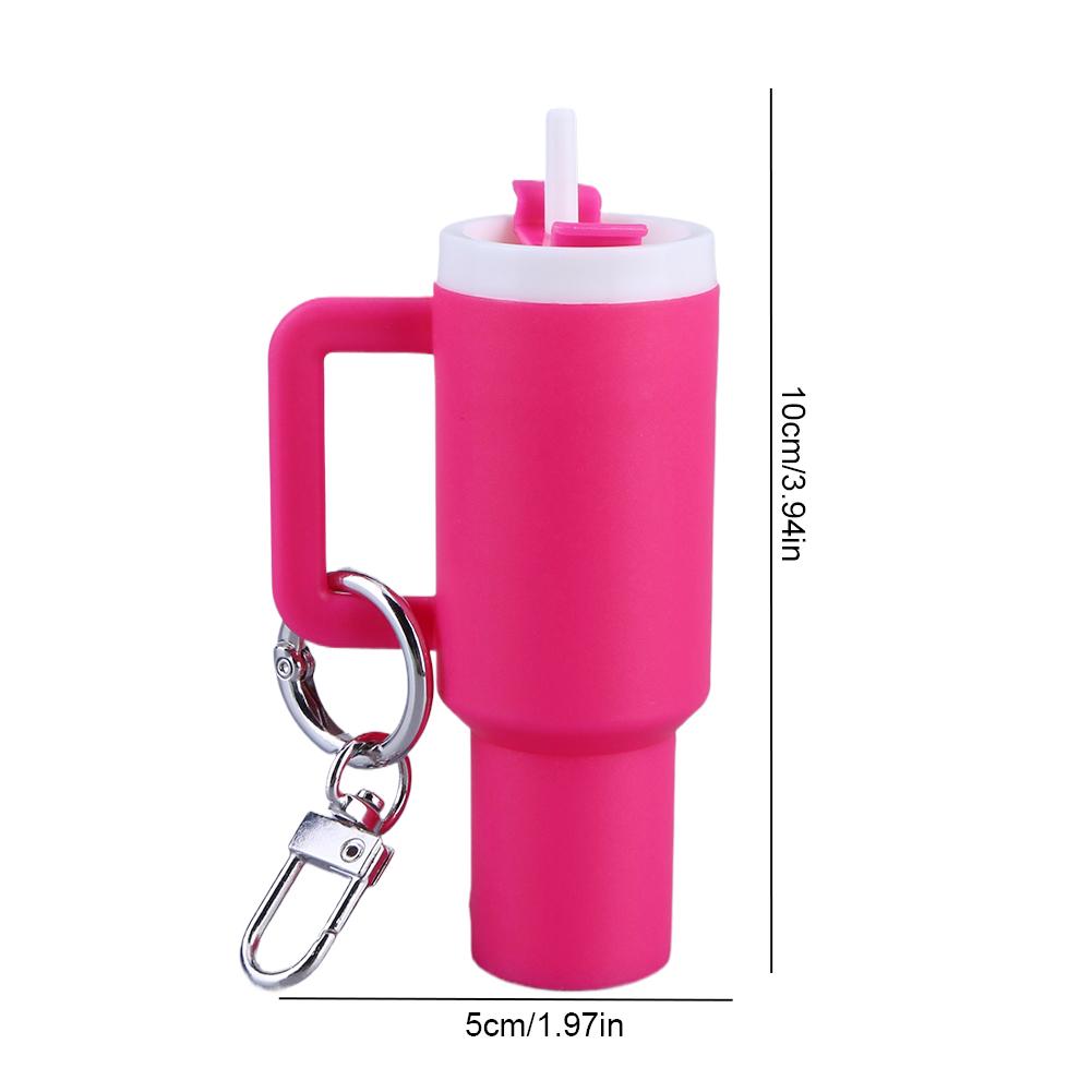 Mini Cup Keychain Lip Balm Keychain Cute Tumbler Key Ring Chapstick Holder Keychain Handbag Charms Key Ring for School Bag
