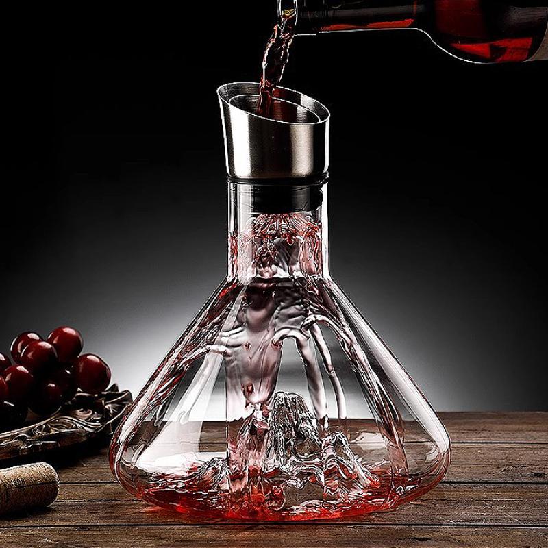 1400ml/1600ml Kristall Isberg Karaff Hushåll Rödvin Dispenser Premium Vinglas Bar Lyx Vin Kanna Utsökt Whiskeyburk