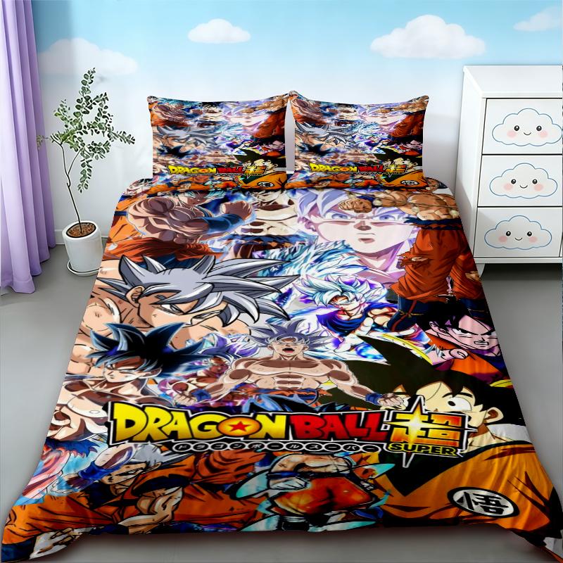 Kids Duvet Cover Dragon Ball Goku Bedding Set Soft And Comfortable For Bedroom Home Decor Queen King Size Gifts