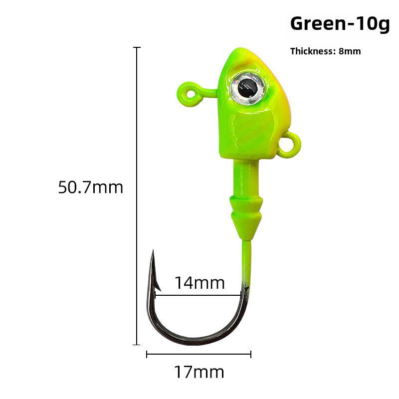 

Приманка Luya Fish Head Jig, крючок для ловли морского окуня на дальние расстояния, крючок с мягкой свинцовой головкой 10–40 г.