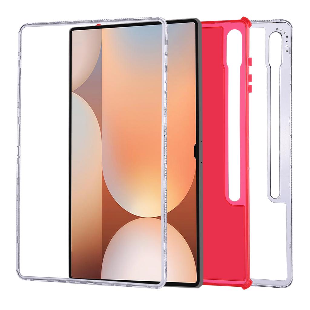 Für Samsung Galaxy Tab S9 Ultra/S8 Ultra Klare Hülle 3 in 1 PC+TPU Stoßfeste Tablet-Hülle